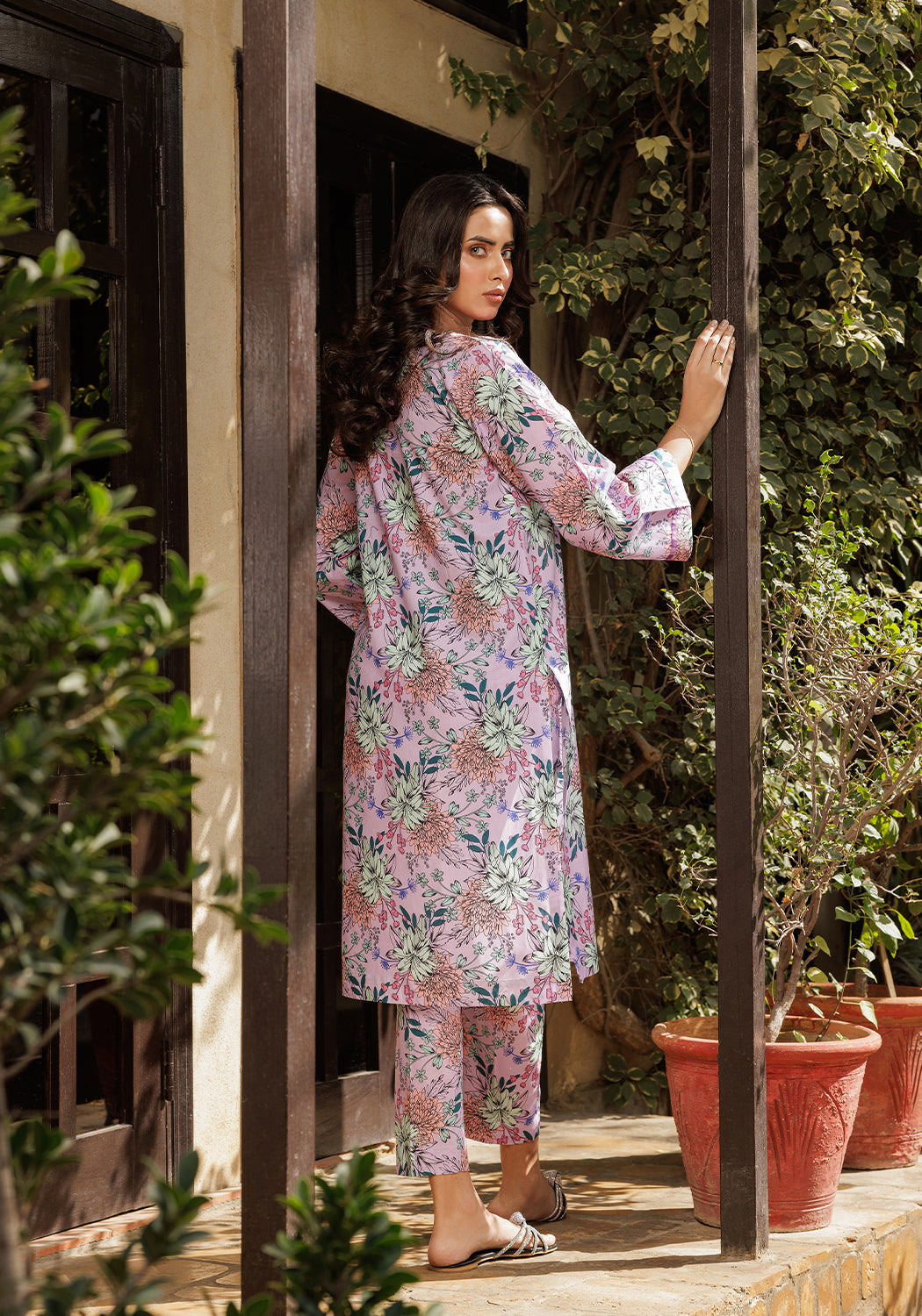 Lavender - 2 PC Stitched Lawn Suit