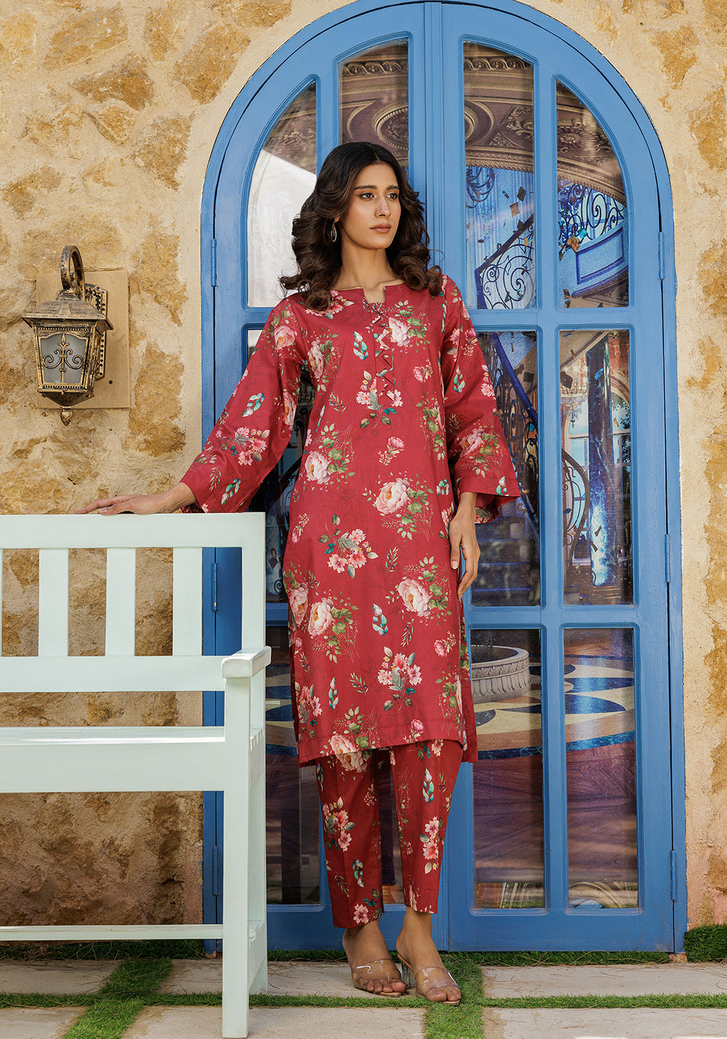 Garnet - 2 PC Stitched Lawn Suit