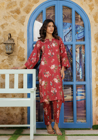 Garnet - 2 PC Stitched Lawn Suit